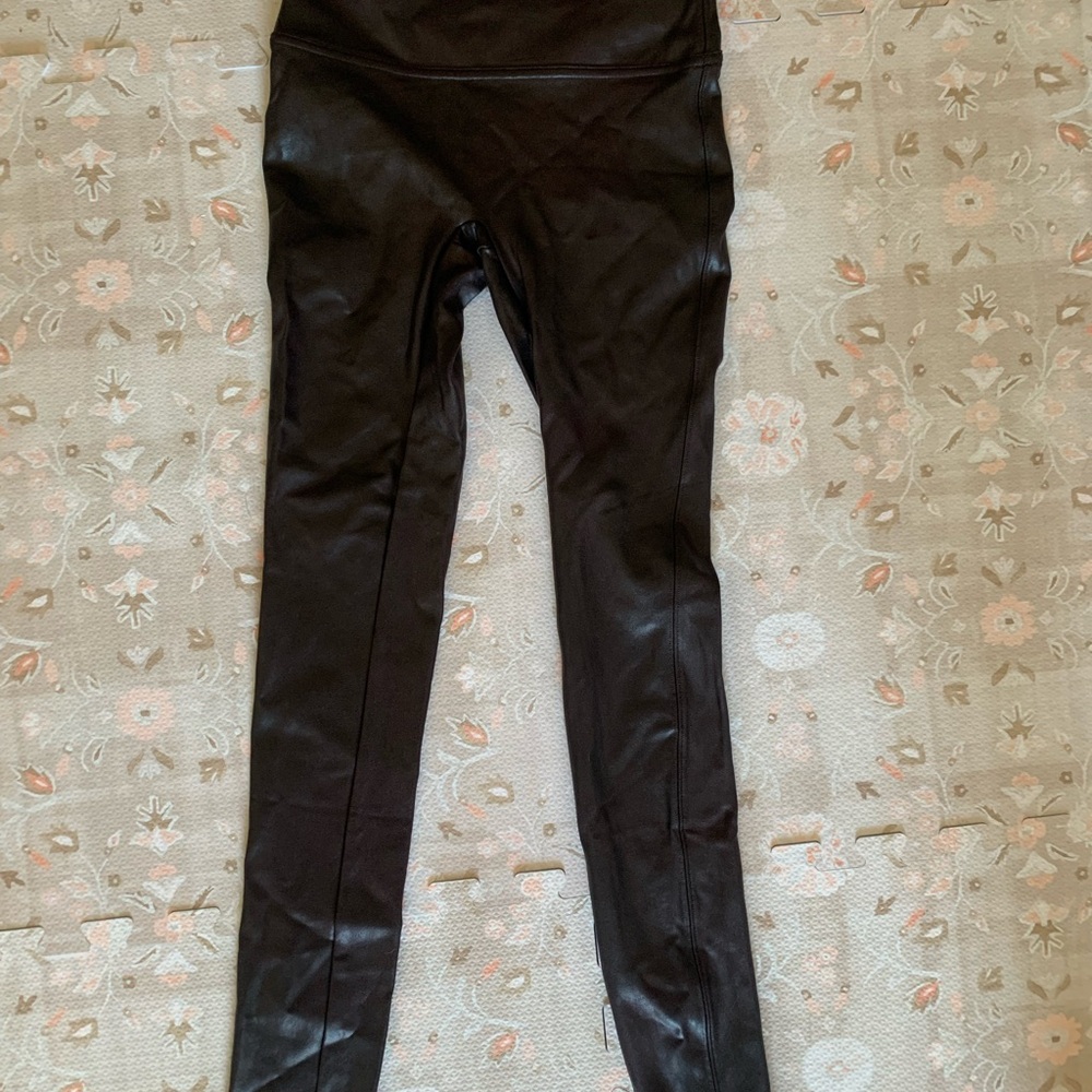 SPANX Black Faux Leather Leggings